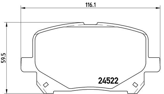 Комплект гальмівних накладок, дискове гальмо BREMBO P 83 100