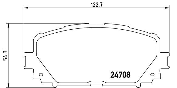 Brake Pad Set, disc brake BREMBO P 83 101