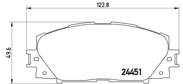 Stabdžių trinkelių rinkinys, diskinis stabdys BREMBO P 83 106