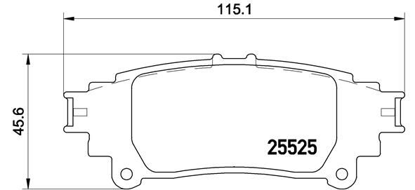 Комплект гальмівних накладок, дискове гальмо BREMBO P 83 132