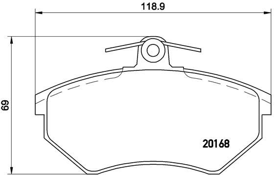 Stabdžių trinkelių rinkinys, diskinis stabdys BREMBO P 85 011