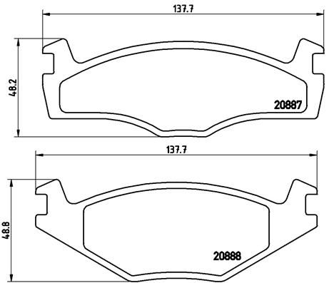 Stabdžių trinkelių rinkinys, diskinis stabdys BREMBO P 85 012