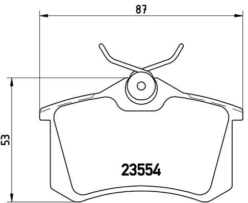 Stabdžių trinkelių rinkinys, diskinis stabdys BREMBO P 85 017