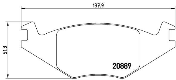 Brake Pad Set, disc brake BREMBO P 85 019