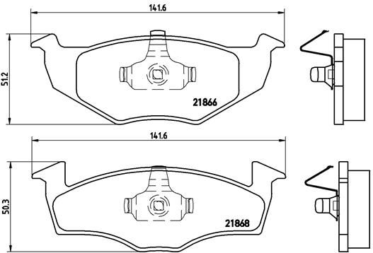 Stabdžių trinkelių rinkinys, diskinis stabdys BREMBO P 85 025