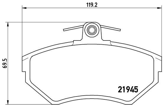 Комплект гальмівних накладок, дискове гальмо BREMBO P 85 032