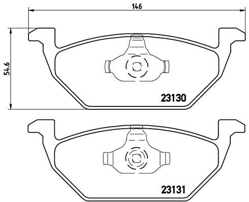 Комплект гальмівних накладок, дискове гальмо BREMBO P 85 041