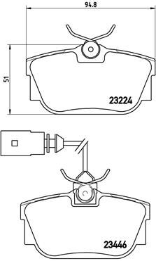 Комплект гальмівних накладок, дискове гальмо BREMBO P 85 046