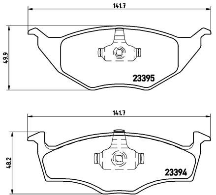 Stabdžių trinkelių rinkinys, diskinis stabdys BREMBO P 85 055