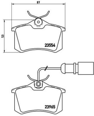 Brake Pad Set, disc brake BREMBO P 85 058