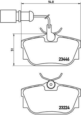 Комплект гальмівних накладок, дискове гальмо BREMBO P 85 059