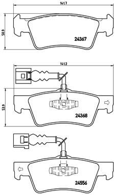 Stabdžių trinkelių rinkinys, diskinis stabdys BREMBO P 85 068