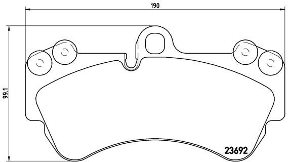 Комплект гальмівних накладок, дискове гальмо BREMBO P 85 069