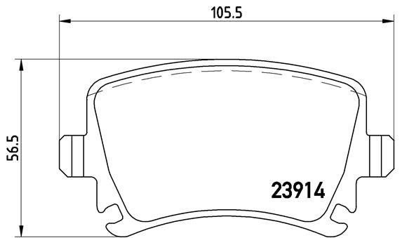 Комплект гальмівних накладок, дискове гальмо BREMBO P 85 073