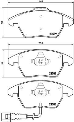 Brake Pad Set, disc brake BREMBO P 85 075