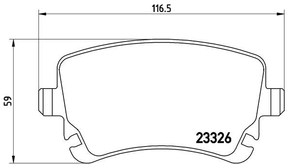 Комплект гальмівних накладок, дискове гальмо BREMBO P 85 076