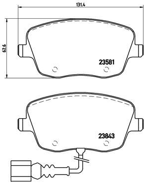 Brake Pad Set, disc brake BREMBO P 85 077