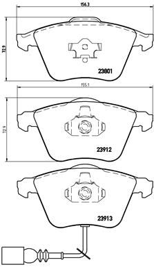 Brake Pad Set, disc brake BREMBO P 85 079