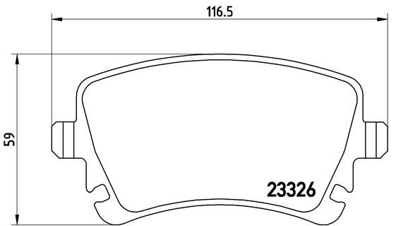 Комплект гальмівних накладок, дискове гальмо BREMBO P 85 083