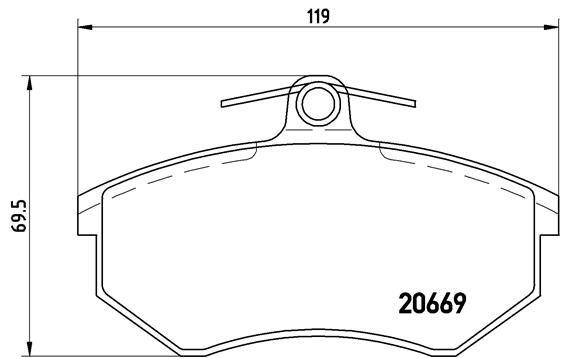 Комплект гальмівних накладок, дискове гальмо BREMBO P 85 092