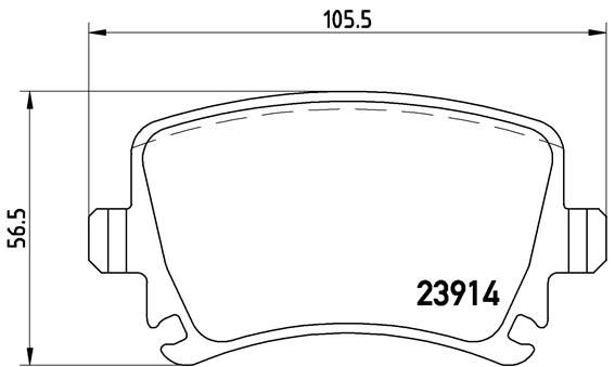 Brake Pad Set, disc brake BREMBO P 85 095