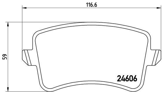 Stabdžių trinkelių rinkinys, diskinis stabdys BREMBO P 85 099