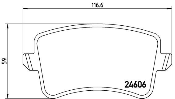 Stabdžių trinkelių rinkinys, diskinis stabdys BREMBO P 85 100