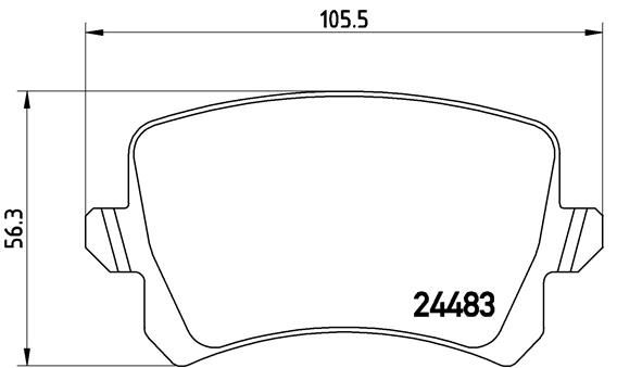 Stabdžių trinkelių rinkinys, diskinis stabdys BREMBO P 85 108