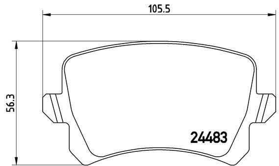 Stabdžių trinkelių rinkinys, diskinis stabdys BREMBO P 85 109