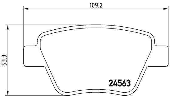 Stabdžių trinkelių rinkinys, diskinis stabdys BREMBO P85114