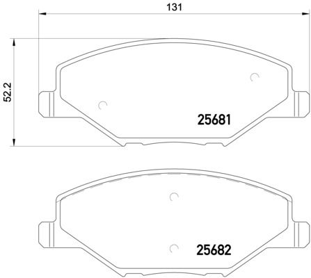 Brake Pad Set, disc brake BREMBO P 85 121