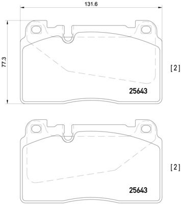 Brake Pad Set, disc brake BREMBO P 85 123