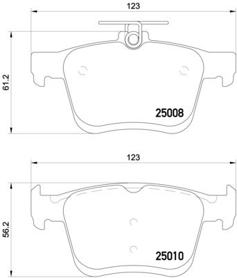 Brake Pad Set, disc brake BREMBO P 85 125