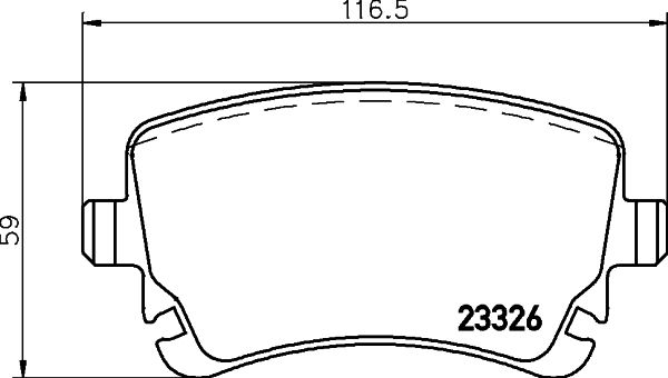 Комплект гальмівних накладок, дискове гальмо BREMBO P 85 143