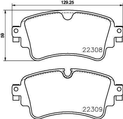 Комплект гальмівних накладок, дискове гальмо BREMBO P 85 154