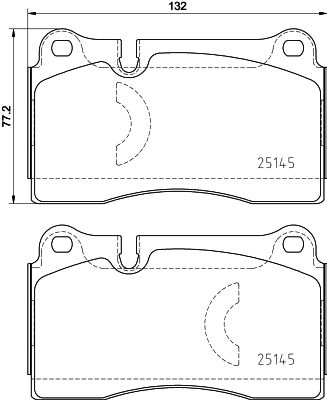 Stabdžių trinkelių rinkinys, diskinis stabdys BREMBO P 85 159