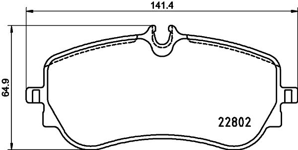 Stabdžių trinkelių rinkinys, diskinis stabdys BREMBO P 85 172