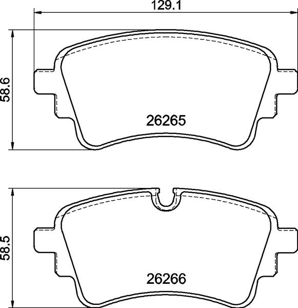 Комплект гальмівних накладок, дискове гальмо BREMBO P 85 185