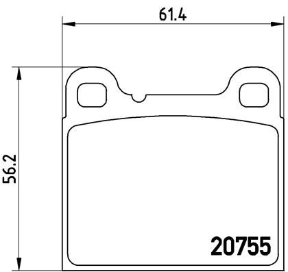 Stabdžių trinkelių rinkinys, diskinis stabdys BREMBO P 86 002