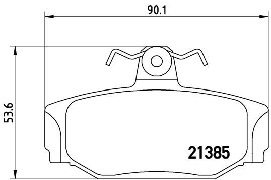 Комплект гальмівних накладок, дискове гальмо BREMBO P 86 009