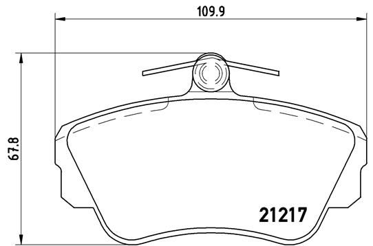 Комплект гальмівних накладок, дискове гальмо BREMBO P 86 010