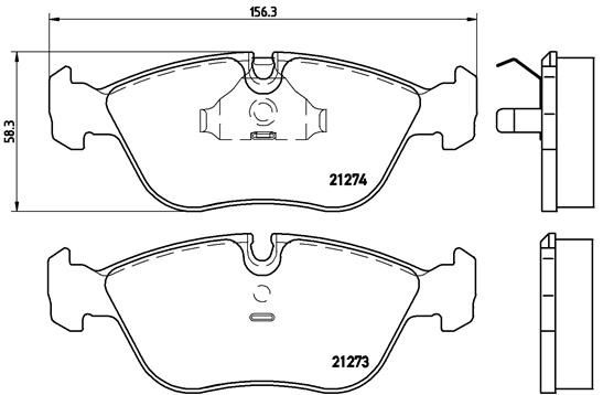 Комплект гальмівних накладок, дискове гальмо BREMBO P 86 013