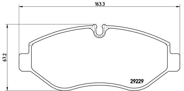 Stabdžių trinkelių rinkinys, diskinis stabdys BREMBO P A6 026