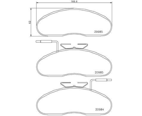 Комплект гальмівних накладок, дискове гальмо BREMBO P B7 002