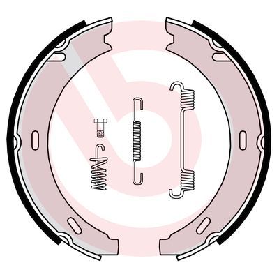 Stabdžių trinkelių komplektas, stovėjimo stabdis BREMBO S 50 502