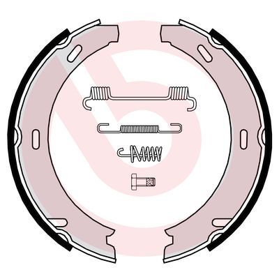 Комплект гальмівних колодок, стоянкове гальмо BREMBO S 50 507