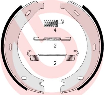 Stabdžių trinkelių komplektas, stovėjimo stabdis BREMBO S 50 517