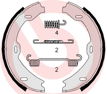 Stabdžių trinkelių komplektas, stovėjimo stabdis BREMBO S 50 518