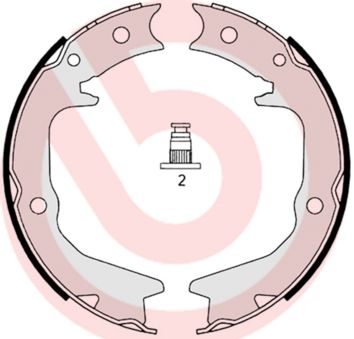 Brake Shoe Set, parking brake BREMBO S 54 519