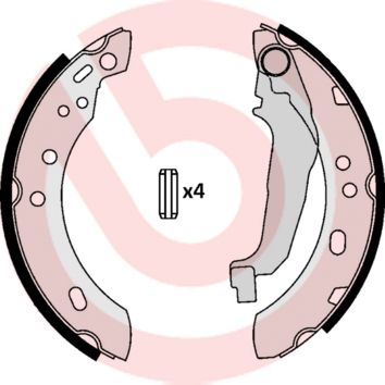 Stabdžių trinkelių komplektas BREMBO S 56 507